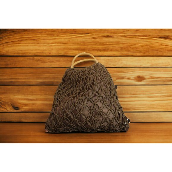 GaBaangs Hoop Handle Sequin Bag Brown Tote NWOT - Picture 3 of 5